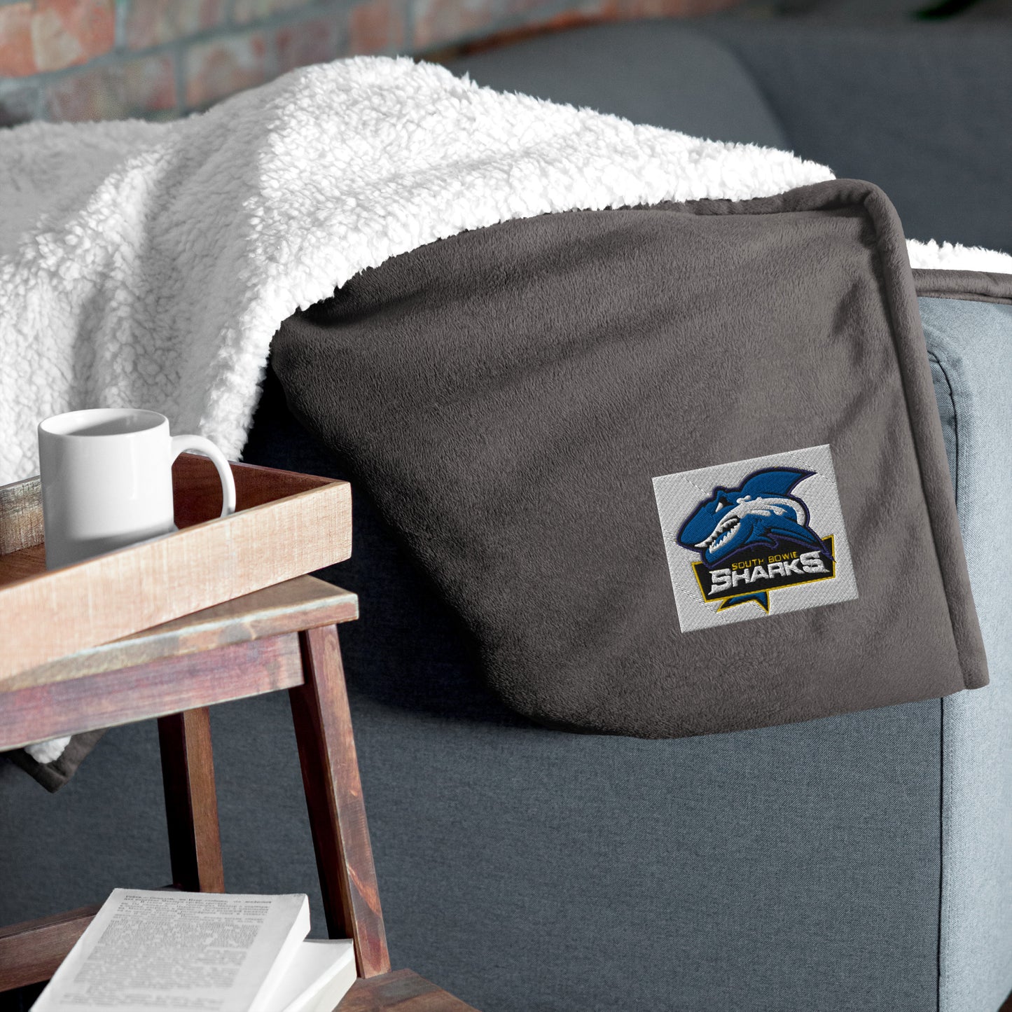 Premium sherpa blanket - Shark Logo