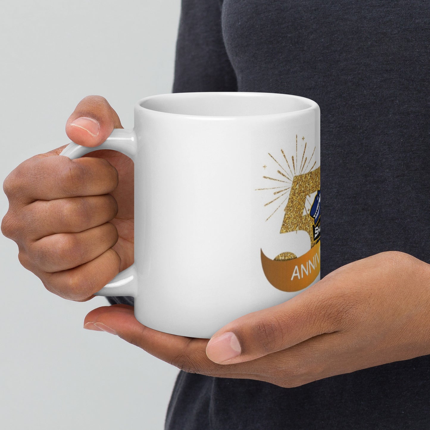 SBBGC 50th Anniversary White glossy mug