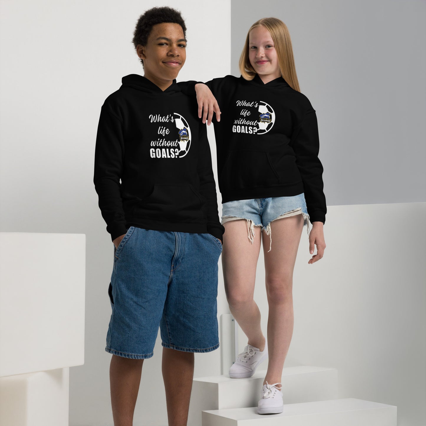 Soccer Goals - Youth heavy blend hoodie