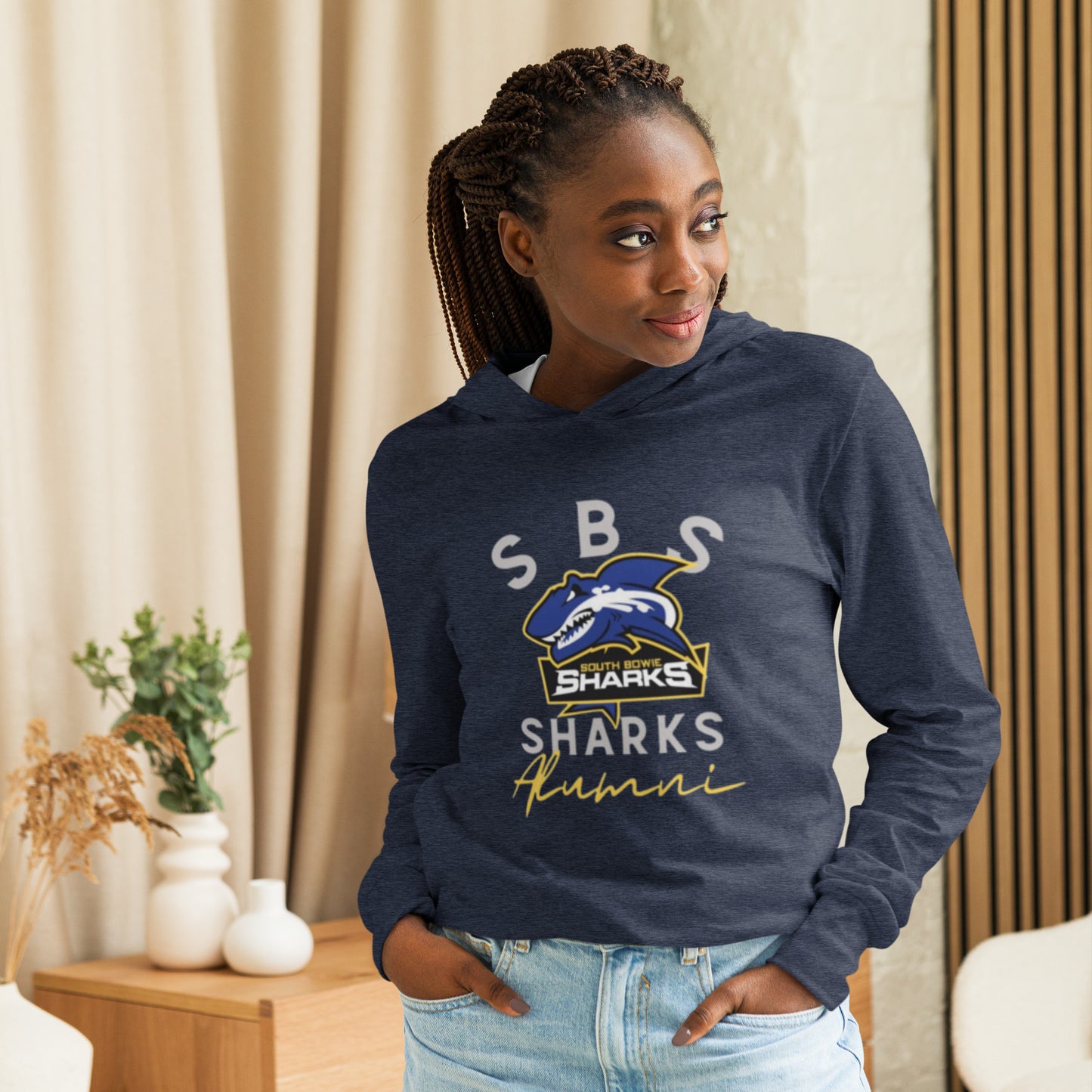 Hooded long-sleeve tee