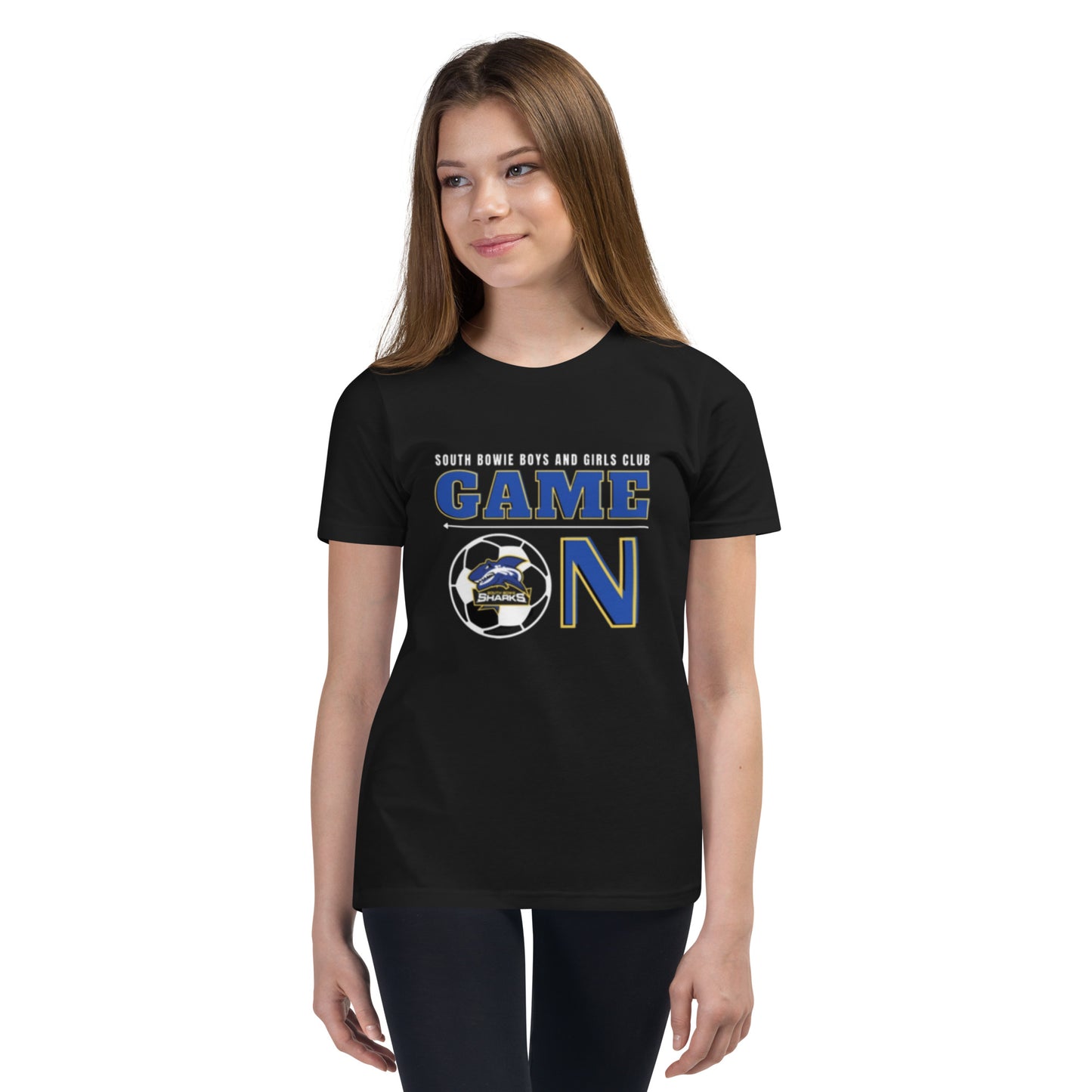 GAME ON Youth Short Sleeve T-Shirt - Black